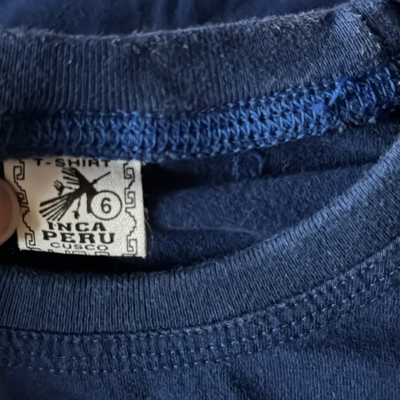 Blue Machu Picchu Kids T-Shirt - Picture 3 of 3